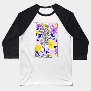 Artemisa Greek Goddess floral Baseball T-Shirt